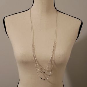 Silver layer necklace